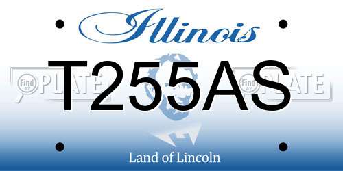 T255AS Illinois License Plate