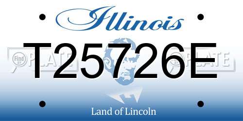 T25726E Illinois License Plate