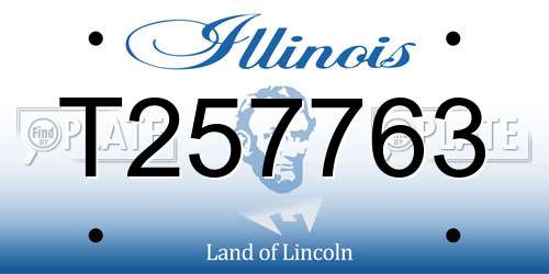 T257763 Illinois License Plate