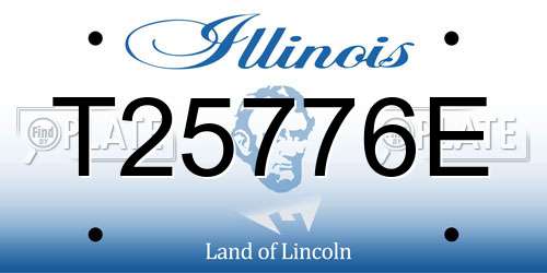 T25776E Illinois License Plate