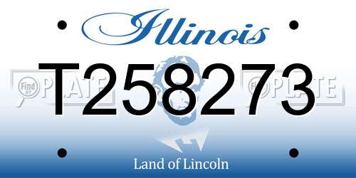 T258273 Illinois License Plate