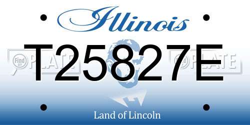 T25827E Illinois License Plate