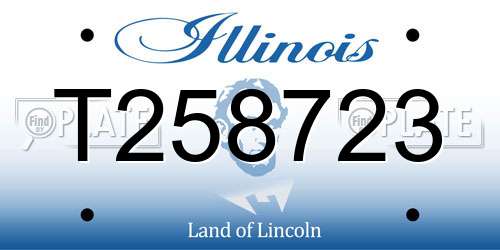 T258723 Illinois License Plate