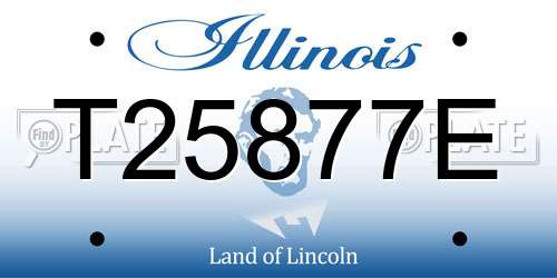T25877E Illinois License Plate