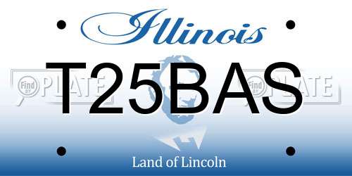 T25BAS Illinois License Plate