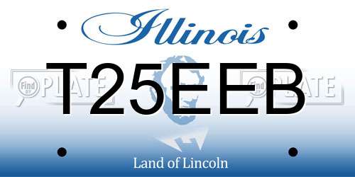 T25EEB Illinois License Plate