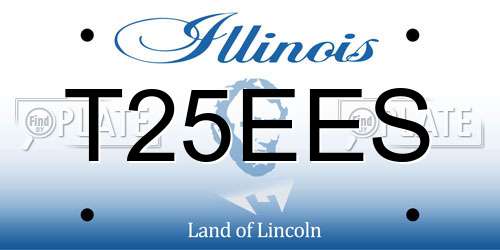 T25EES Illinois License Plate