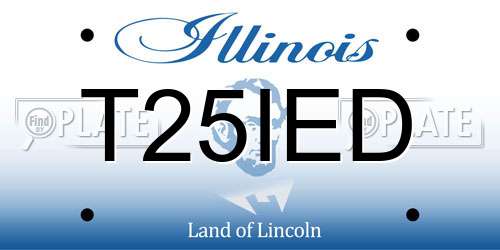 T25IED Illinois License Plate