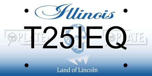 T25IEQ Illinois License Plate