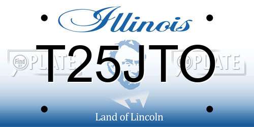 T25JTO Illinois License Plate