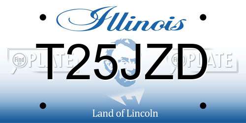 T25JZD Illinois License Plate