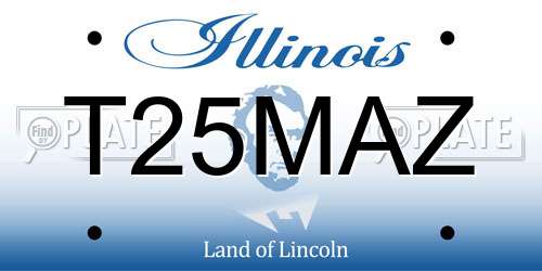 T25MAZ Illinois License Plate