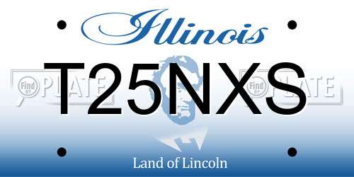 T25NXS Illinois License Plate