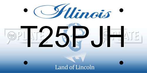 T25PJH Illinois License Plate