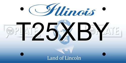 T25XBY Illinois License Plate