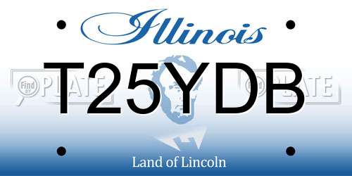 T25YDB Illinois License Plate