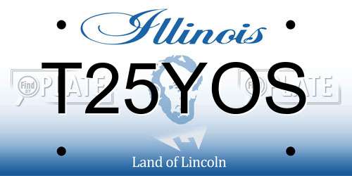 T25YOS Illinois License Plate