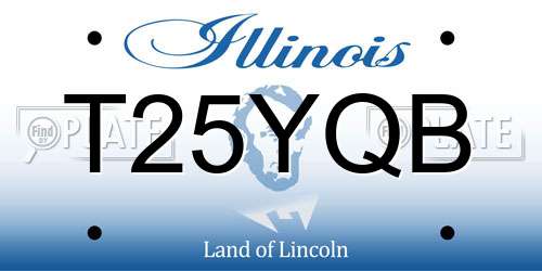 T25YQB Illinois License Plate