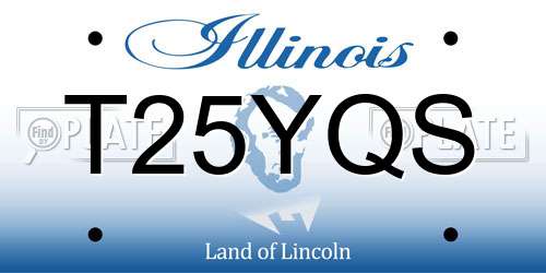 T25YQS Illinois License Plate