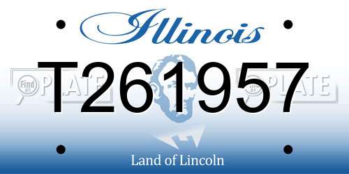 T261957 Illinois License Plate
