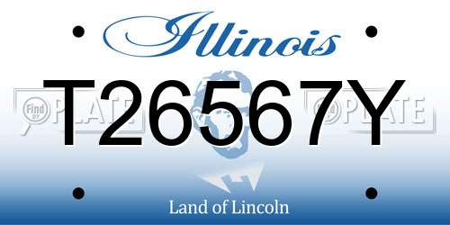 T26567Y Illinois License Plate