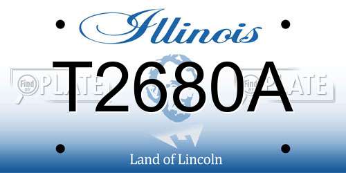 T2680A Illinois License Plate
