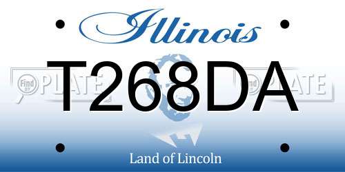 T268DA Illinois License Plate