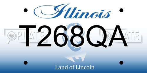 T268QA Illinois License Plate
