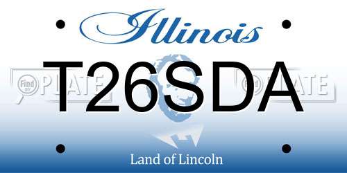 T26SDA Illinois License Plate