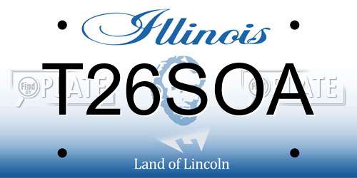 T26SOA Illinois License Plate