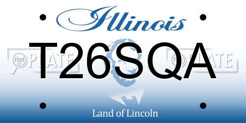 T26SQA Illinois License Plate