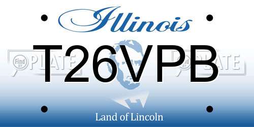 T26VPB Illinois License Plate