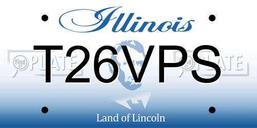 T26VPS Illinois License Plate