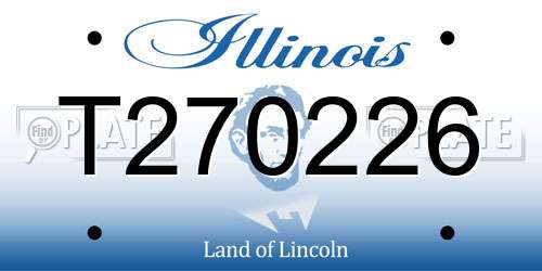 T270226 Illinois License Plate