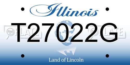 T27022G Illinois License Plate
