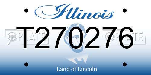 T270276 Illinois License Plate