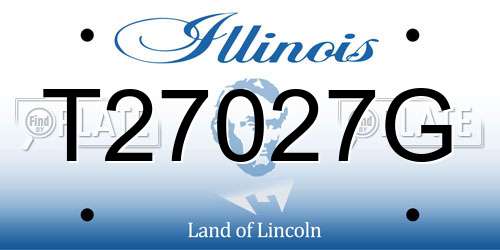 T27027G Illinois License Plate