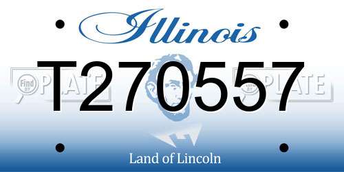 T270557 Illinois License Plate