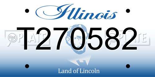 T270582 Illinois License Plate