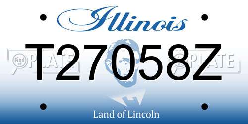 T27058Z Illinois License Plate