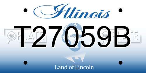 T27059B Illinois License Plate
