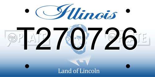 T270726 Illinois License Plate
