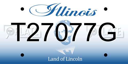 T27077G Illinois License Plate