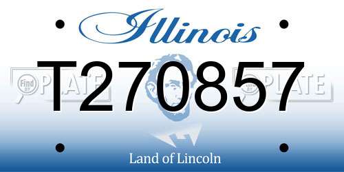 T270857 Illinois License Plate