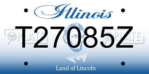 T27085Z Illinois License Plate