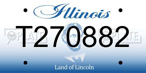 T270882 Illinois License Plate