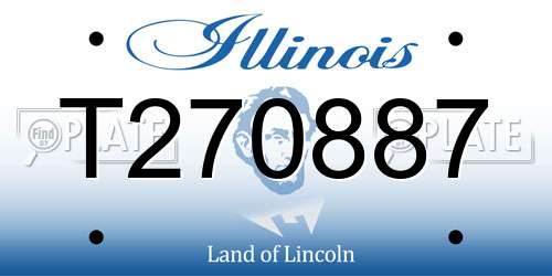 T270887 Illinois License Plate