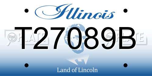 T27089B Illinois License Plate