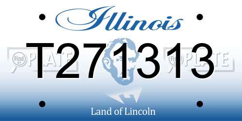 T271313 Illinois License Plate