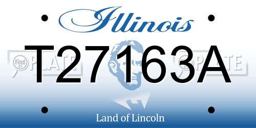 T27163A Illinois License Plate